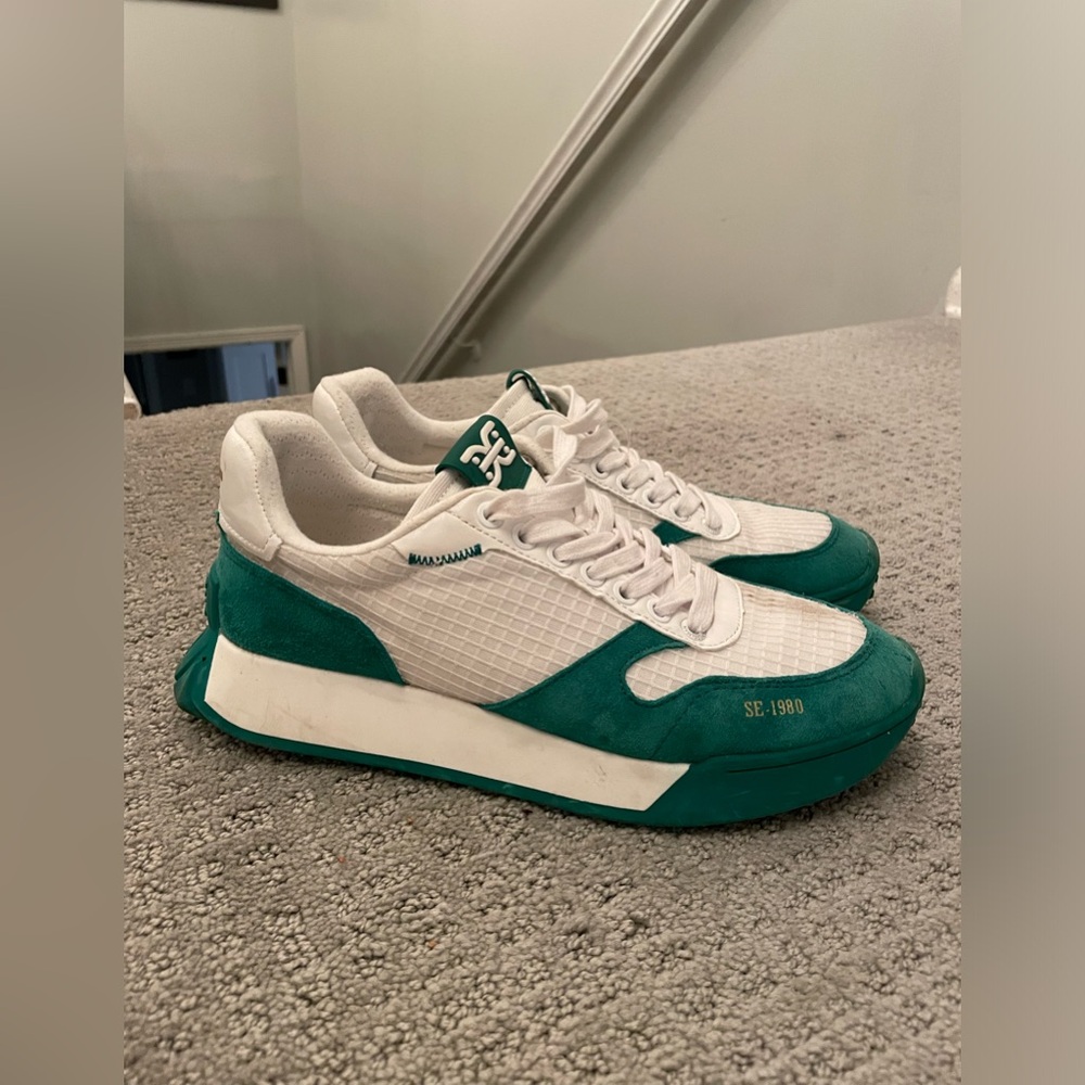 Sam Edelman Green and White Sneakers